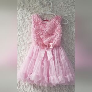 Popatu Pink Rosette Tulle Dress